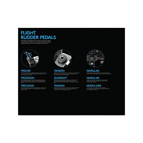 Logitech G Saitek Pro Flight Rudder Pedals PC - vue 6
