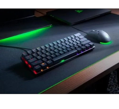 Razer Huntsman Mini Optical Gaming Keyboard Rouge Switch US Noir - vue 2