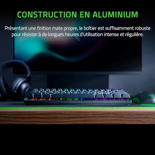 Razer Huntsman Mini Optical Gaming Keyboard Rouge Switch US Noir - vue 7