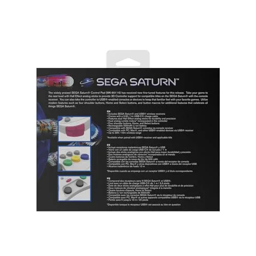 Retro-Bit Sega Saturn Pro White - vue 3