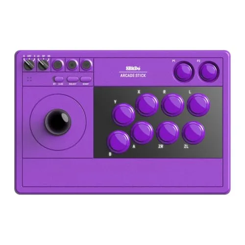 8BitDo Arcade Stick Violet Switch PC
