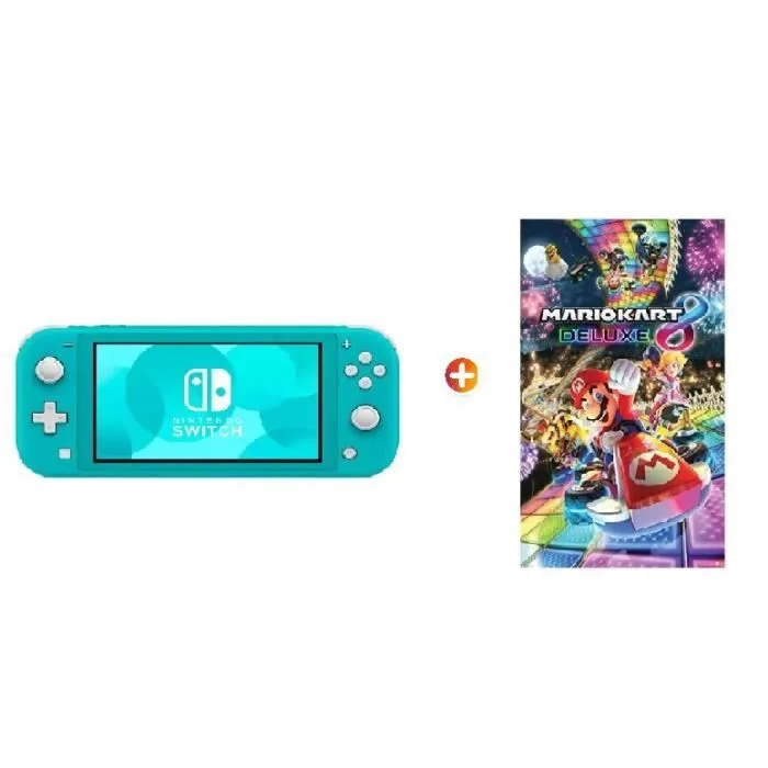 Nintendo Switch Lite Turquoise + Mario Kart 8 Deluxe Switch