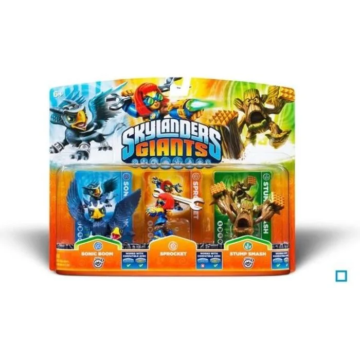Skylanders Giants Triple Pack Sprocket Sonic Boom Stump Smash