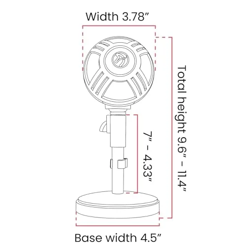 Arozzi Sfera Microphone USB rouge - vue 2