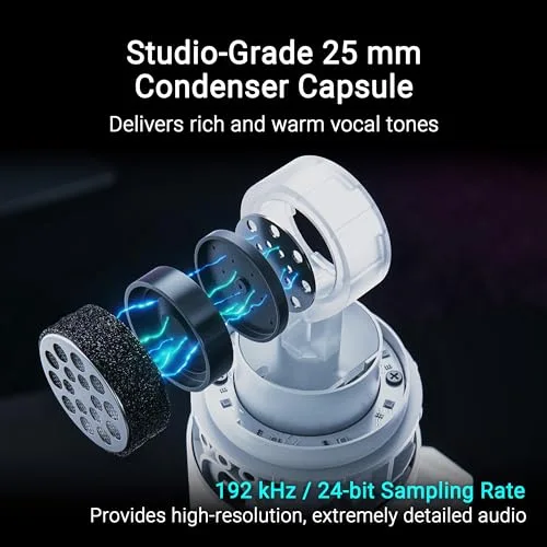 ASUS ROG Carnyx Blanc Microphone USB - vue 2