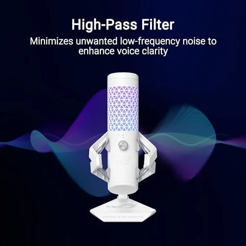 ASUS ROG Carnyx Blanc Microphone USB - vue 3