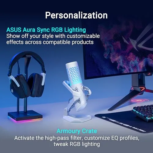 ASUS ROG Carnyx Blanc Microphone USB - vue 7