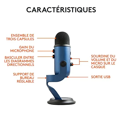 Blue Microphones Yeti Bleu Nuit - vue 7