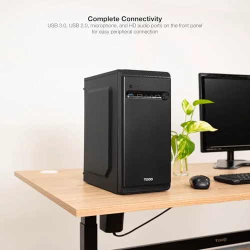 Boîtier Mini-Tour - TOOQ - TQC-4702U3C-B - Micro-ATX/Mini-ITX - 1xUSB 3.0 - 2xUSB 2.0 - Audio HD - vue 6