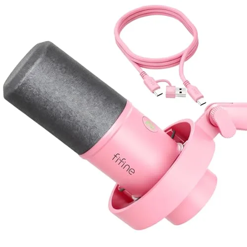 FIFINE AM8 Micro dynamique USB/XLR RGB rose