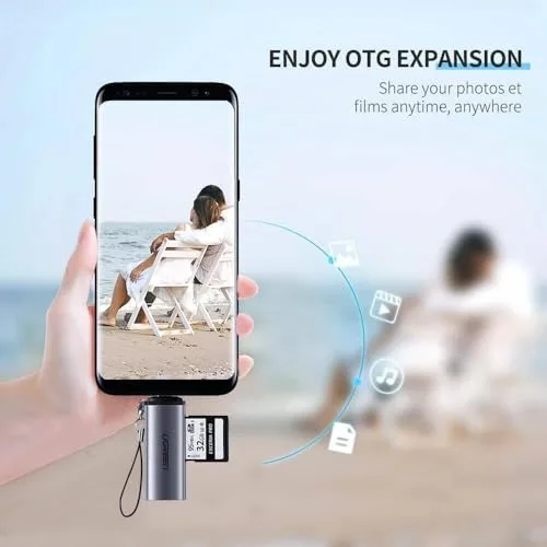 UGREEN Lecteur de cartes USB-C aluminium SD/microSD - vue 2