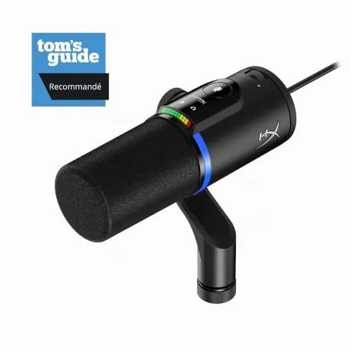 Microphone HyperX FlipCast USB XLR dynamique - vue 2