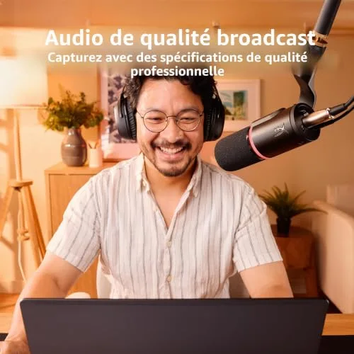 Microphone HyperX FlipCast USB XLR dynamique - vue 4