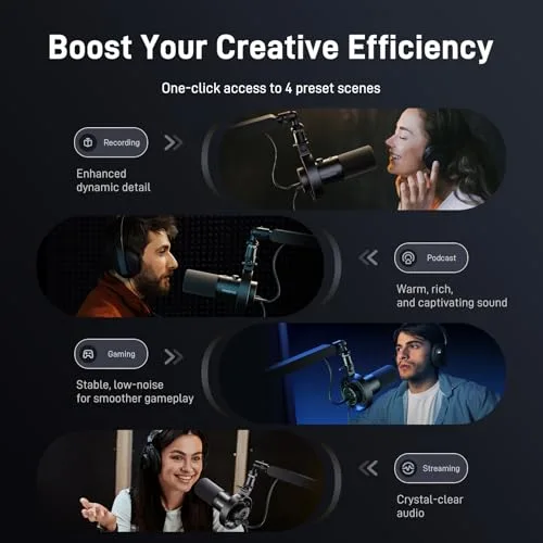 Microphone Maono PD300X USB-C et XLR - vue 7