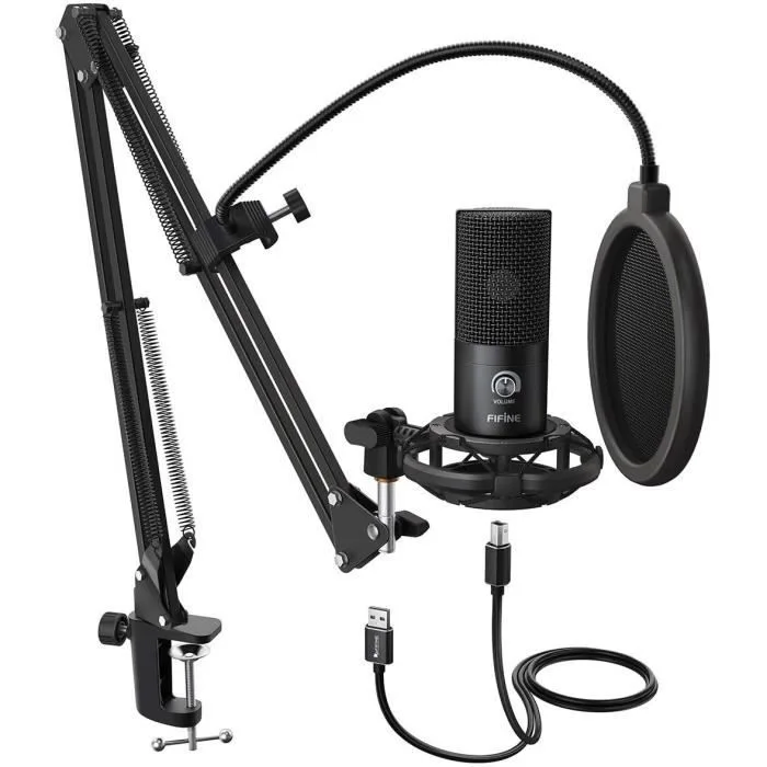 FIFINE T669 Microphone USB cardioïde avec bras