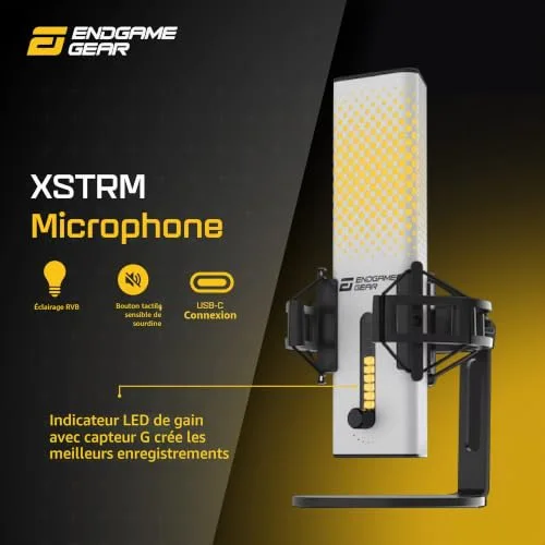 Microphone Xstrm Endgame Gear Blanc - vue 3