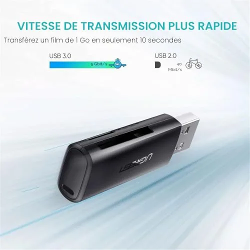 UGREEN Lecteur de carte SD/Micro SD USB 3.0 - vue 3