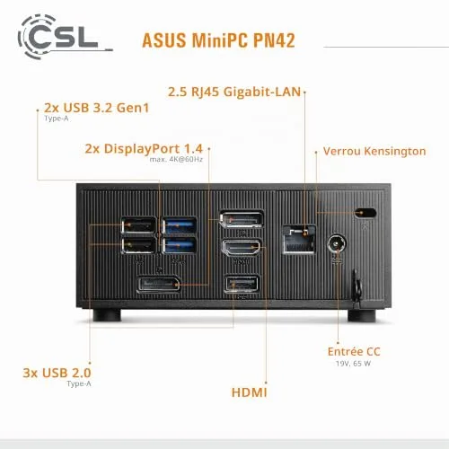 ASUS PN42 Intel N100 32GB 1TB SSD Windows 11 Pro - vue 3