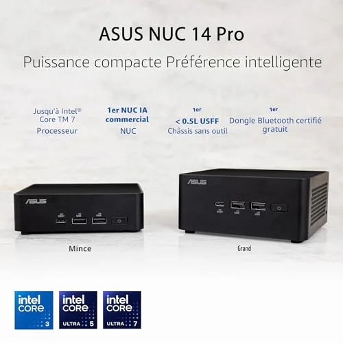 ASUS NUC 14 Pro RNUC14RVKU700000I Core Ultra 7 - vue 2