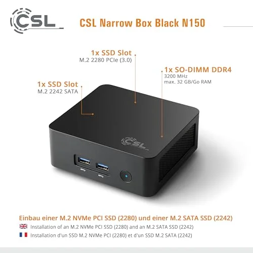 CSL Narrow Box Black N100 32 Go 1 To - vue 5