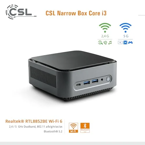 Mini PC CSL Narrow Box i3-N305 32GB 2TB - vue 7