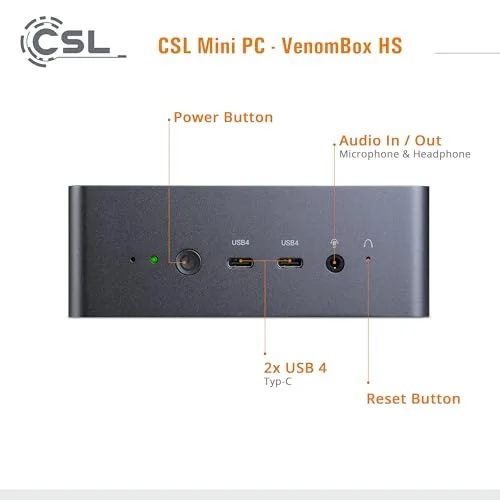 Mini PC CSL VenomBox 8845HS 96GB/1TB - vue 3