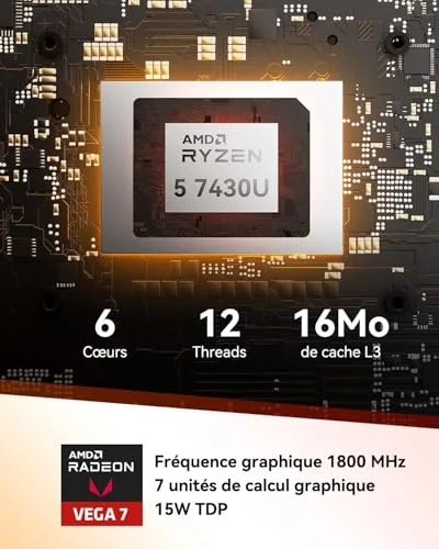 GEEKOM A5 2025 Edition Ryzen 5 7430U 16 Go 512 Go - vue 3