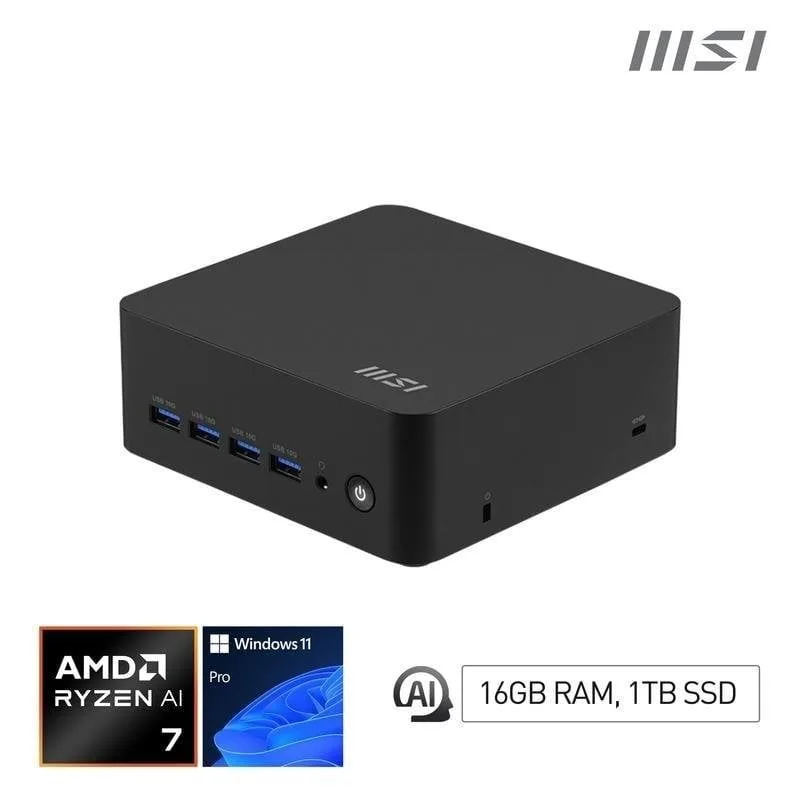 Mini-PC MSI Cubi Z AI 8M Ryzen 7 8845HS 16GB 1TB