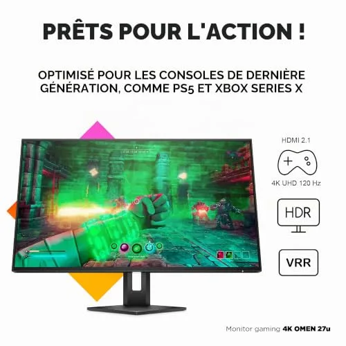 HP OMEN 27u 27" 4K 144 Hz IPS - vue 2