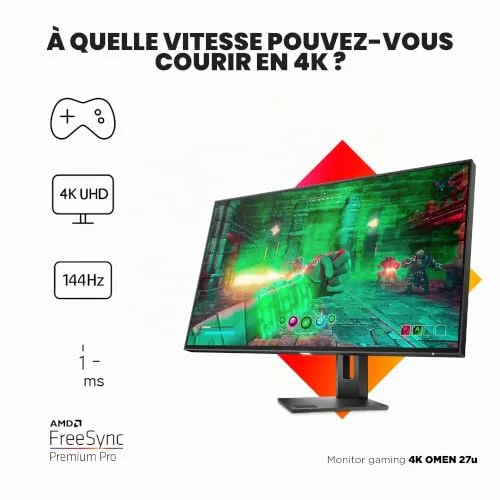 HP OMEN 27u 27" 4K 144 Hz IPS - vue 5