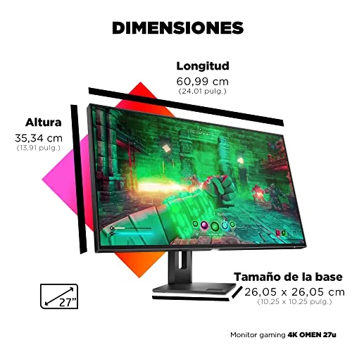 HP OMEN 27u 27" 4K 144 Hz IPS - vue 6