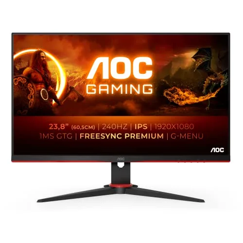 AOC 24G2ZE/BK 24" IPS 240 Hz FreeSync - vue 2