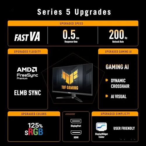ASUS TUF Gaming VG257Q5A 24,5" FHD 200 Hz VA - vue 2