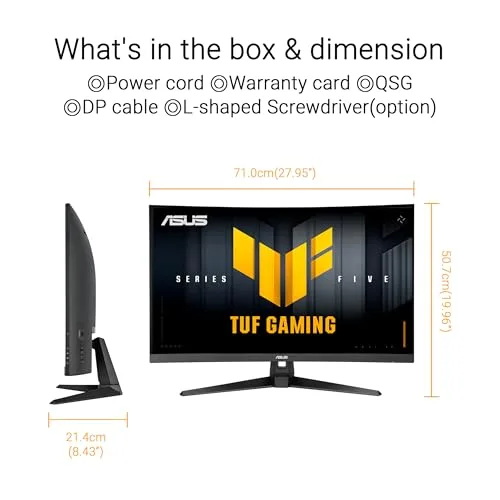 ASUS TUF Gaming VG32VQM5B 31,5" FHD 250 Hz VA - vue 7