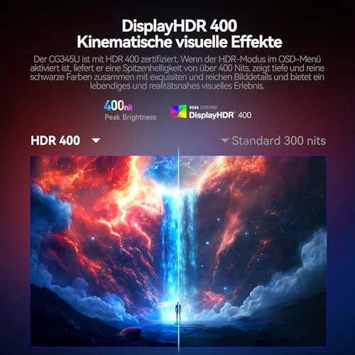 HKC CG345U 34" UWQHD 200 Hz incurvé - vue 7