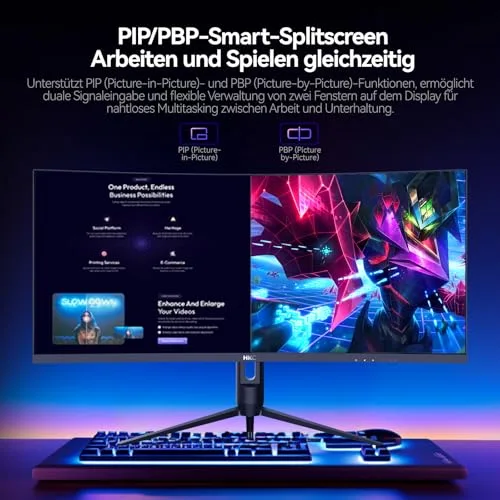 HKC CG345U 34" UWQHD 200 Hz incurvé - vue 8