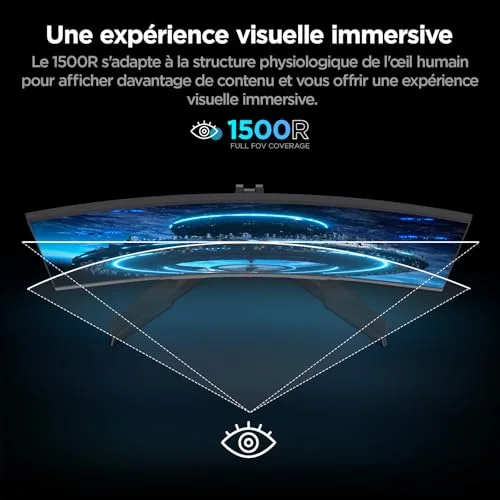 KOORUI 24E6CA 23,6" FHD 165 Hz VA incurvé - vue 4
