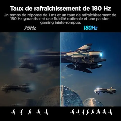 KOORUI 24E6CA 23,6" FHD 165 Hz VA incurvé - vue 5