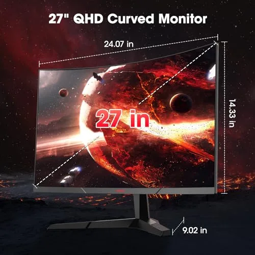 KOORUI 27E6QC 27" QHD 144Hz incurvé - vue 6
