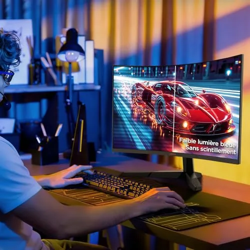 KOORUI 27E6QCA 27" QHD 180 Hz incurvé - vue 8