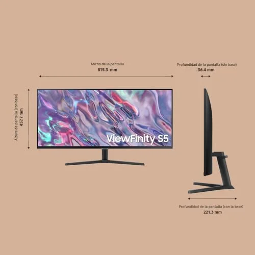Samsung ViewFinity S5 S34C502GAU 34" UWQHD 100 Hz VA - vue 4