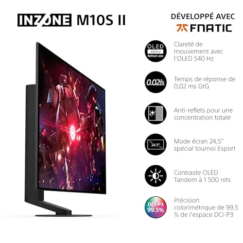 Sony INZONE M10S II 27" OLED 540 Hz QHD - vue 2