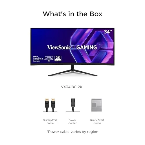 ViewSonic VX3418C-2K 34" UWQHD 180 Hz incurvé - vue 9