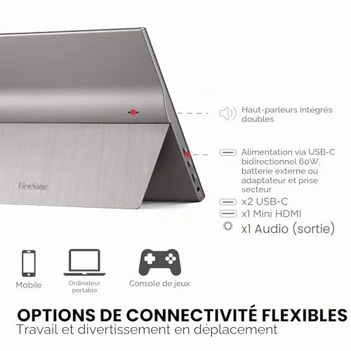 ViewSonic TD1655 15,6" tactile FHD - vue 5