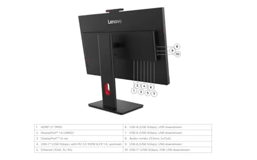 Lenovo ThinkVision T27QD-4v 27" QHD IPS USB-C 100W - vue 7