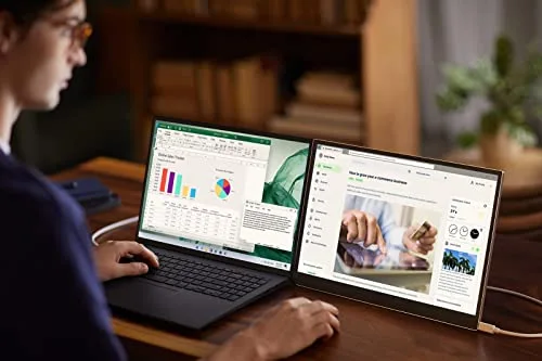 LG Gram +view 16MR70 16" WQXGA IPS USB-C - vue 3
