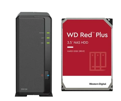 Serveur NAS Synology DS124 14To avec WD Red Plus