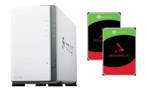 Serveur NAS Synology DS223J 4To avec 2x IronWolf 2To