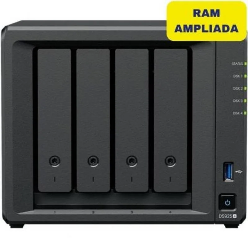 Synology DS925+ NAS 4 baies 2,5 GbE - vue 1