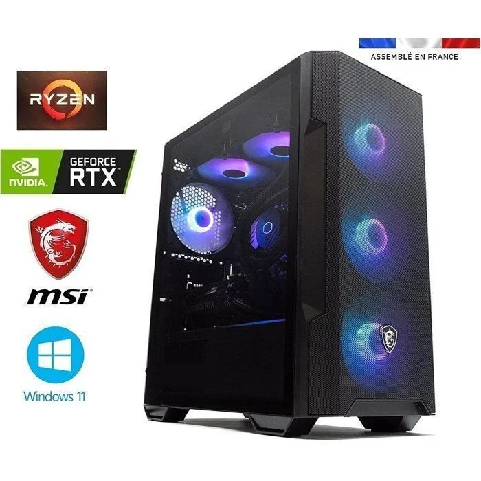 MSI Ryzen 7 5700X RTX 5060 32Go 2To Windows 11